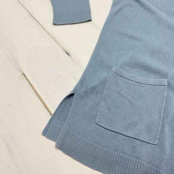 J Jill Women's XL Aqua Button Front Cardigan Sweater Cotton Blend 3/4 Sleeve - Picture 2 of 13